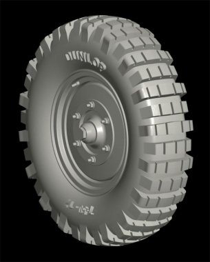 1/35 Kfz.69/70 Wheels (Dunlop Extreme Terrain Type) #1 (8 pcs)