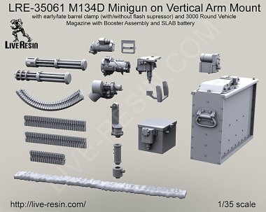 1/35 M134D Minigun on Vertical Arm Mount