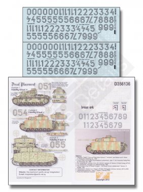 1/35 Generic LSSAH Turret Numbers for Medium Panzers Kursk 1943