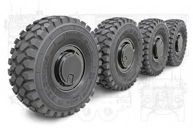 1/35 Sagged Wheel Set for BTR K-17 "Bumerang" (8 pcs)