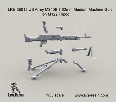 1/35 US Army M240B 7.62mm Medium Machine Gun on M122 Tripod