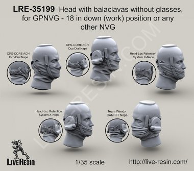 1/35 Head with Balaclavas without Glasses, for GPNVG-18