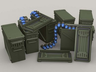 1/35 M548 40mm 48R Ammo Can Set (10 pcs)