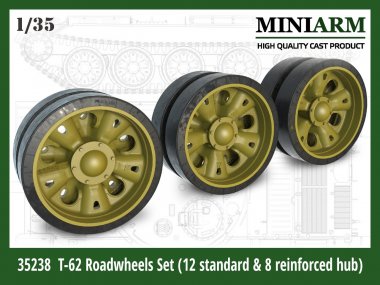 1/35 T-62 Road Wheels Set (12 Standard & 8 Reinforced Hub)