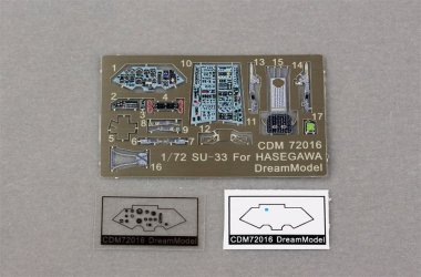 1/72 Cockpit Color Etching Parts for Su-33 Flanker (Hasegawa)