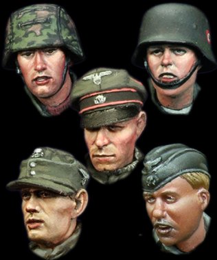 1/35 WWII German WSS Heads Set #3