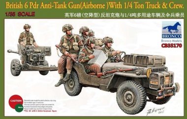 1/35 6 Pdr Anti-Tank Gun (Airborne) w/ 1/4 Ton Truck & Crew