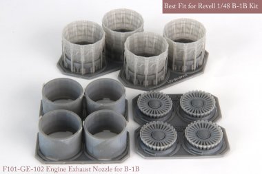 1/48 B-1B Exhaust Nozzle & After Burner Set (Opened) for Revell