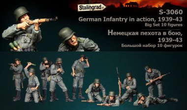 1/35 German Infantry in Action 1939-43 (Big Set, 10 Figures)
