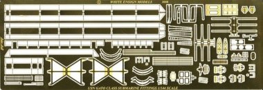1/144 Gato Class Submarine Detail Up Etching Parts for Trumpeter