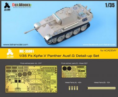 1/35 Pz.Kpfw.V Panther Ausf.G Detail Up Set for Academy