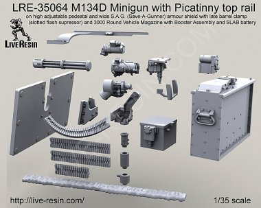 1/35 M134D Minigun with Picatinny Top Rail #2