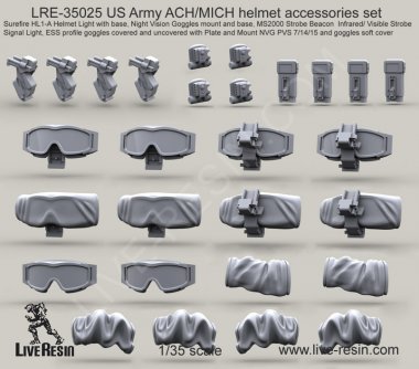 1/35 US Army ACH/MICH Helmet Accessories Set
