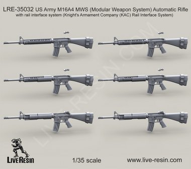 1/35 US Army M16A4 MWS (Modular Weapon System) Automatic Rifle