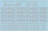 1/48 USAF Modern Stencil Letters & Numbers (Grey)