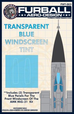 1/48 MiG-31 Blue Winscreen Tint Film for AMK