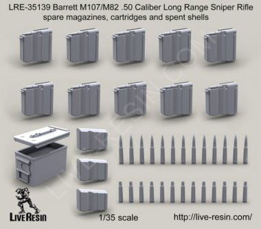 1/35 Barrett M82A1/107A1 Cal.50 (LRSR) Spare Magazines
