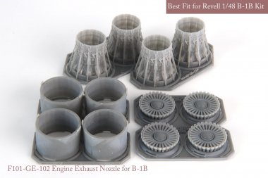 1/48 B-1B Exhaust Nozzle & After Burner Set (Closed) for Revell