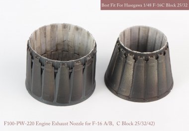 1/48 F-16A/B/C/D Block.25/32/42 P&W Nozzle Set for Hasegawa