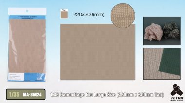 1/35 Camouflage Net Large Size (220mm x 300mm Tan)