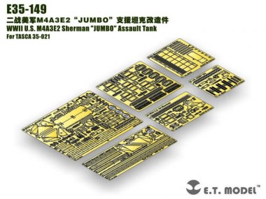 1/35 M4A3E2 Sherman "JUMBO" Detail Up Set for Asuka 35021
