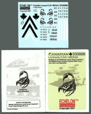 1/35 Canadian Leopard C2A1 MEXAS Markings