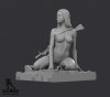 1/35 Becca - Resin Girl Figure with AN-94 Abakan and Base