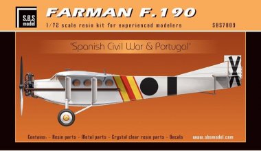 1/72 Farman F.190 "Spanish Civil War & Portugal" Full Resin Kit