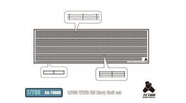 1/700 WWII US Navy Rail Set