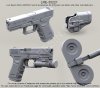 1/35 Glock 19 Pistol , Glock 19 with Sure Fire X300 Ultra LED