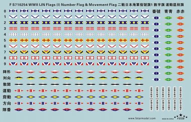 1/700 WWII IJN Flags (I) Number Flag & Movement Flag