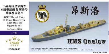 1/700 O Class Destroyer HMS Onslow Upgrade Set for Tamiya 31904