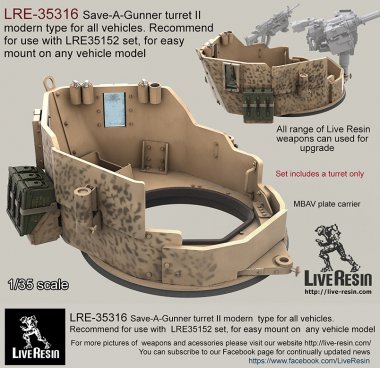 1/35 Save-A-Gunner Turret II Modern Type for All Vehicles