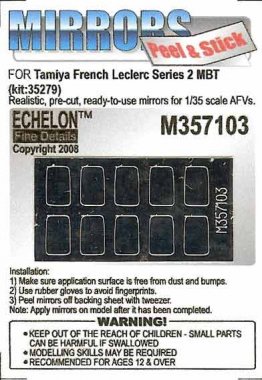 1/35 French Leclerc Series 2 MBT Mirrors for Tamiya