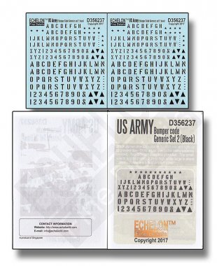 1/35 US Army Bumper Code Generic Set.2 (Black)