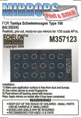 1/35 Schwimmwagen Type 166 Mirrors for Tamiya