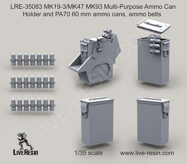 1/35 MK19-3/MK47 MK93 Multi-Purpose Ammo Can Holder
