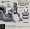 1/35 Girl Rider in Baseball Cap Playing with Monkey Wrench