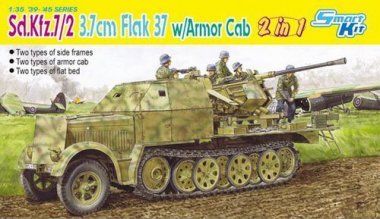 1/35 German Sd.Kfz.7/2 3.7cm Flak 37 w/ Armor Cab (2 in 1)