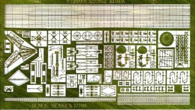 1/700 WWII County Class Cruiser Detail Up Etching Parts