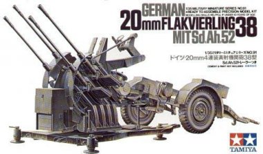 1/35 German 2cm Flakvierling 38 mit Sd.Ah.52