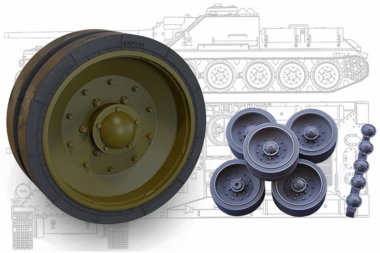 1/35 SU-100, SU-85/85M, T-34 Road Wheels Set (Sormovo Factory)