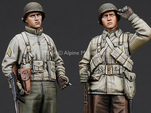1/35 WWII US Infantry Set (2 Figures) - Click Image to Close