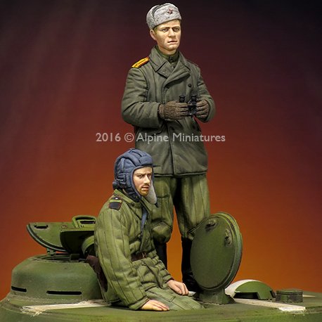 1/35 WWII Russian Tank Crew Set (2 Figures) - Click Image to Close