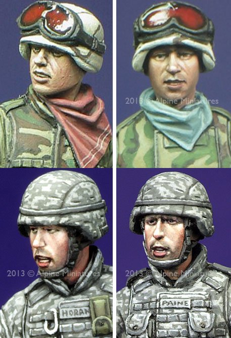 1/35 Modern US Infantry Heads - Click Image to Close