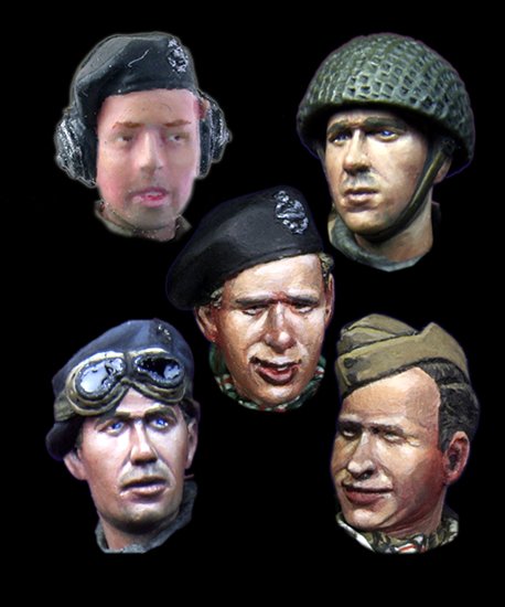1/35 WWII British Heads Set #1 - Click Image to Close