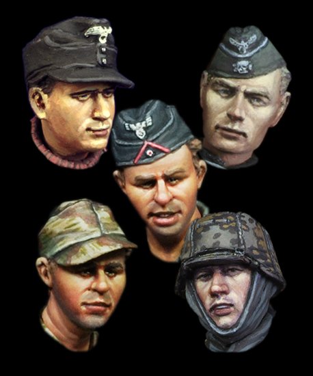 1/35 WWII German Heads Set #2 - Click Image to Close