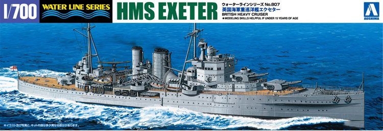 1/700 HMS Exeter Heavy Cruiser - Click Image to Close
