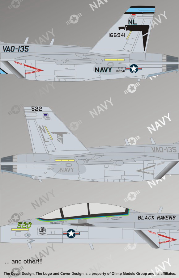 1/48 Modern US Navy EA-18G Growler, VAQ-135 Black Ravens - Click Image to Close