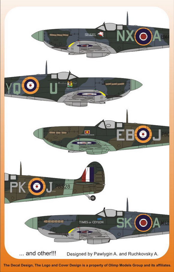 1/72 War Gift: Presentation Spits Mk.II, V, IX Versions - Click Image to Close